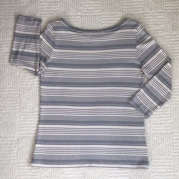 Talbots Blue Stripe Tee - Picture 1 of 6
